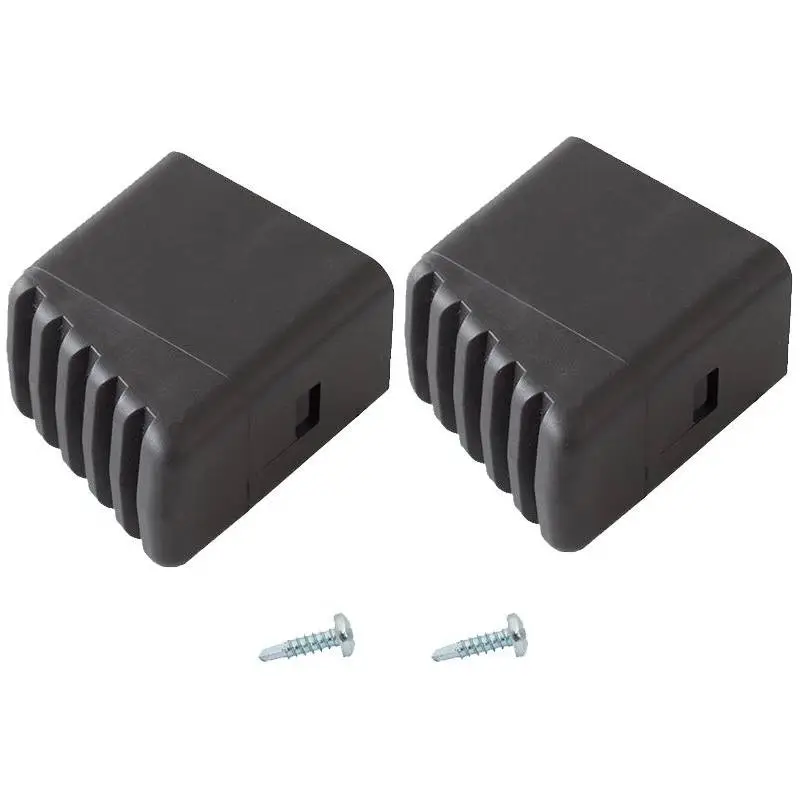 2 czarne stopki do drabin Krause profil 33x20 mm