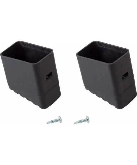 2 czarne stopki do drabin Krause profil 33x20 mm
